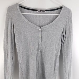 Victoria Secret Long Sleeve Lightweight Gray Top
